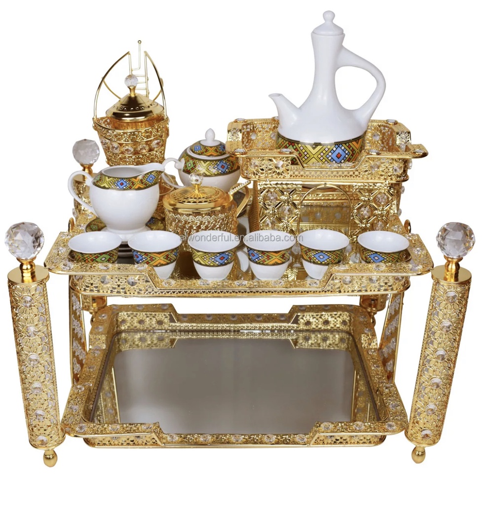 4 ፍሬ ወርቃማ የረከቦት ዕቃዎች (Type A) FT470