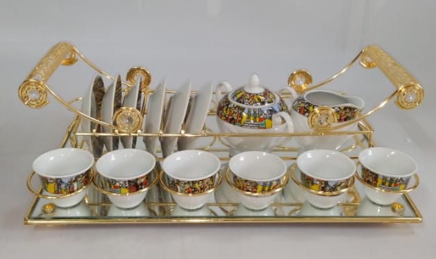 Serving tray Gold FT659-3