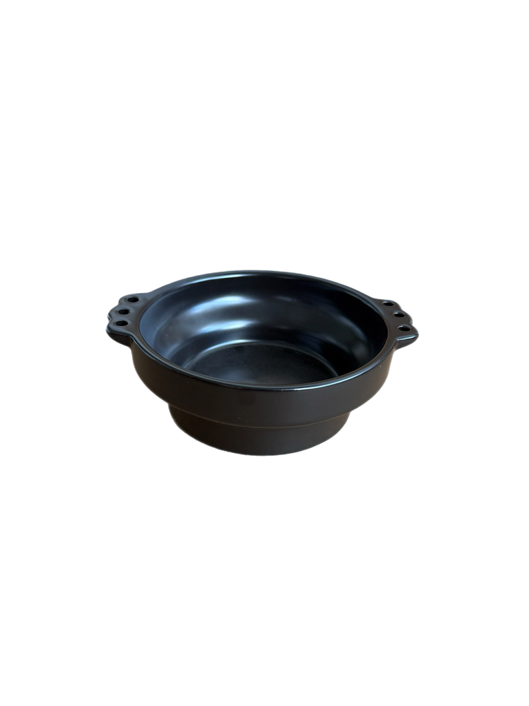Ceramic Kitfo Plate small 5.5" Black