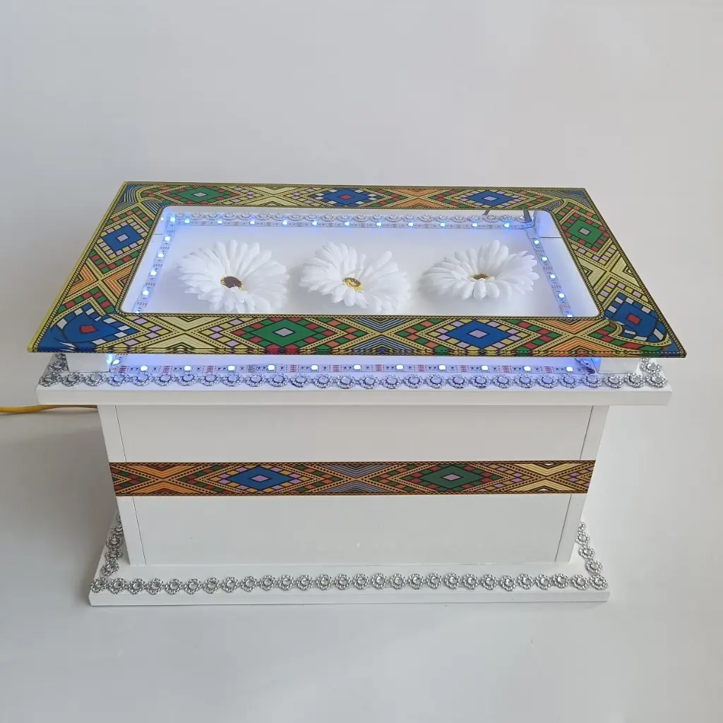 Telet Silver Rekebot Glass & Light Top 