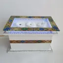 Telet Silver Rekebot Glass & Light Top 