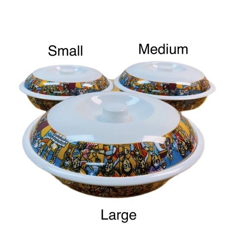 [323A] 3 PCS Mica Bowl With Lid (Saba)