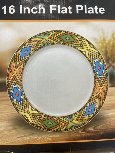 [231] Round Ceramic Plate 16 inches Telet Large