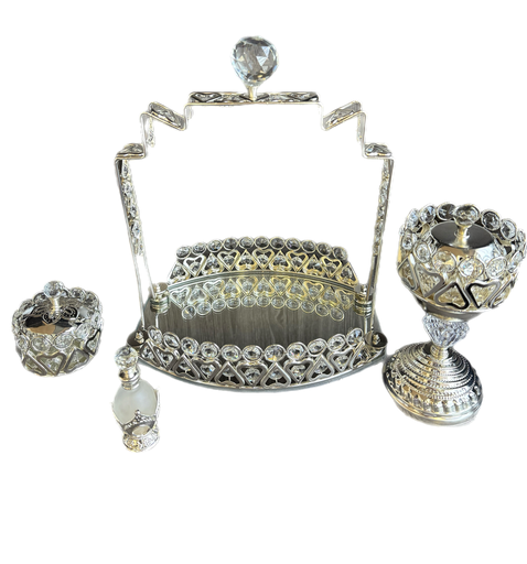 [249/246] Incense Burner Set Silver Ft516