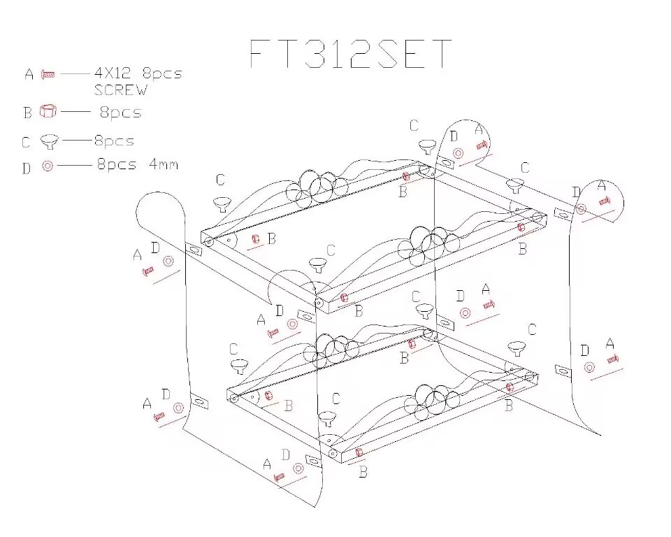 4 PCS Silver Rekebot Set  (Type B) FT312