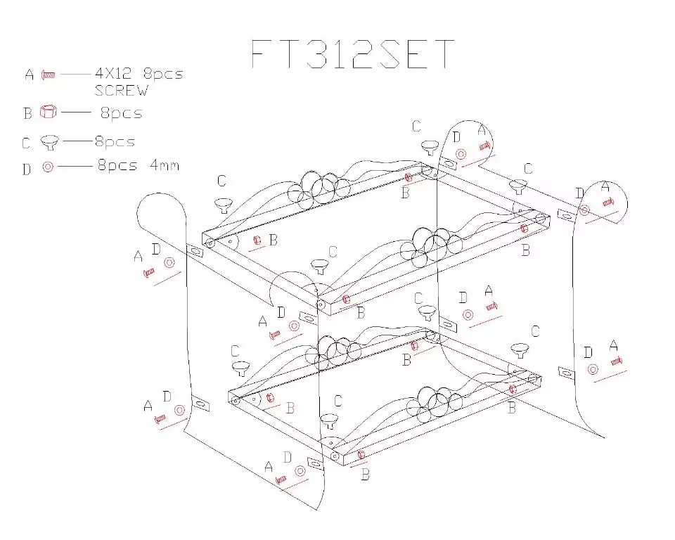4 PCS Gold Rekebot Set (Type B) FT312