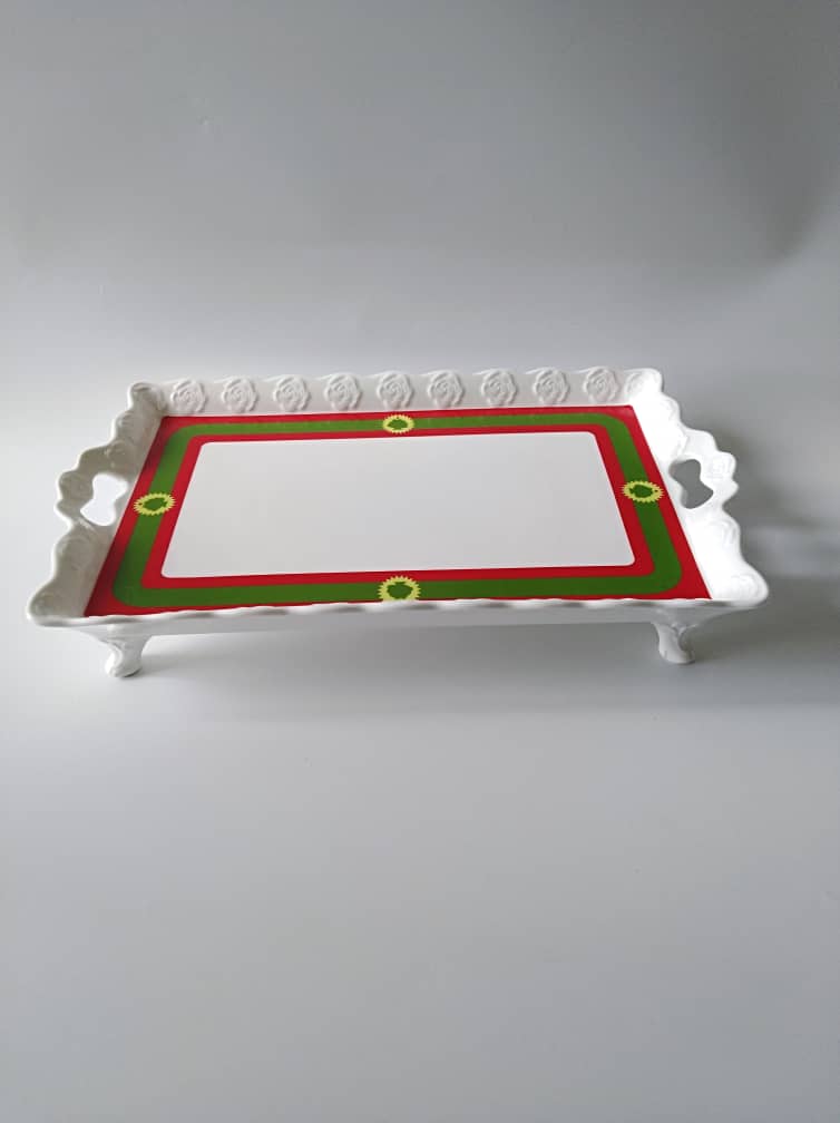 16 " Tray With Foot (Oromia Flag)