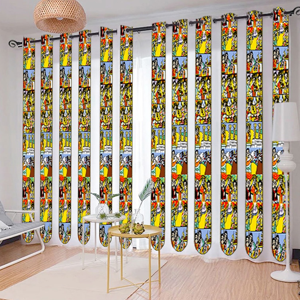 2 ፍሬ የሳሎን መጋረጃ 50X84 " (በሳባ)