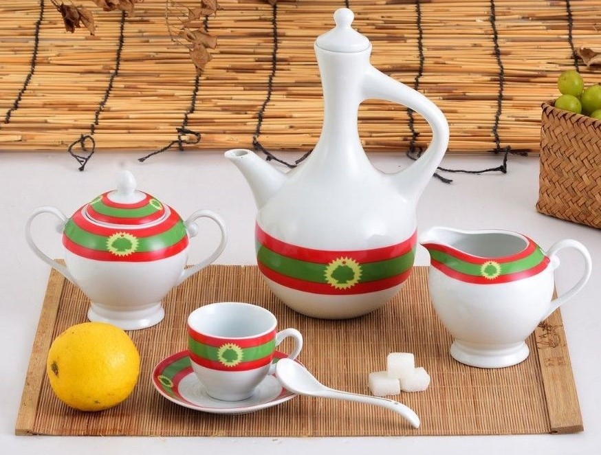 23 ፍሬ የቡና ዕቃዎች (በኦሮምያ ባንዲራ)  
