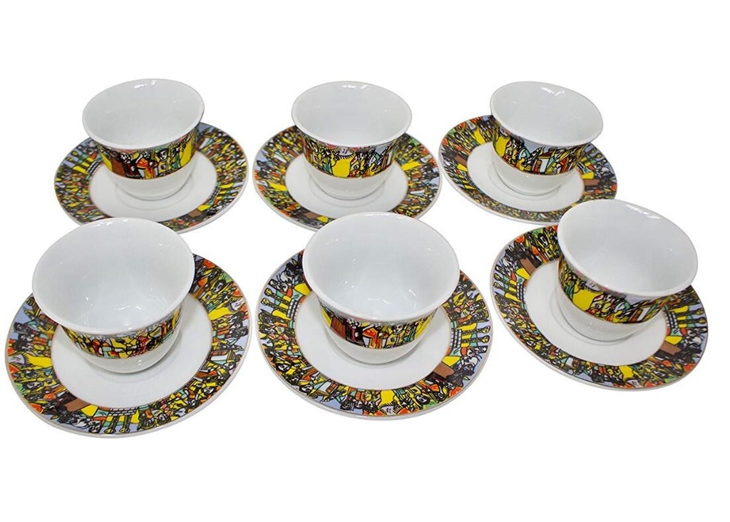 6 Coffee Cups And Saucers Without Handle (Saba)
