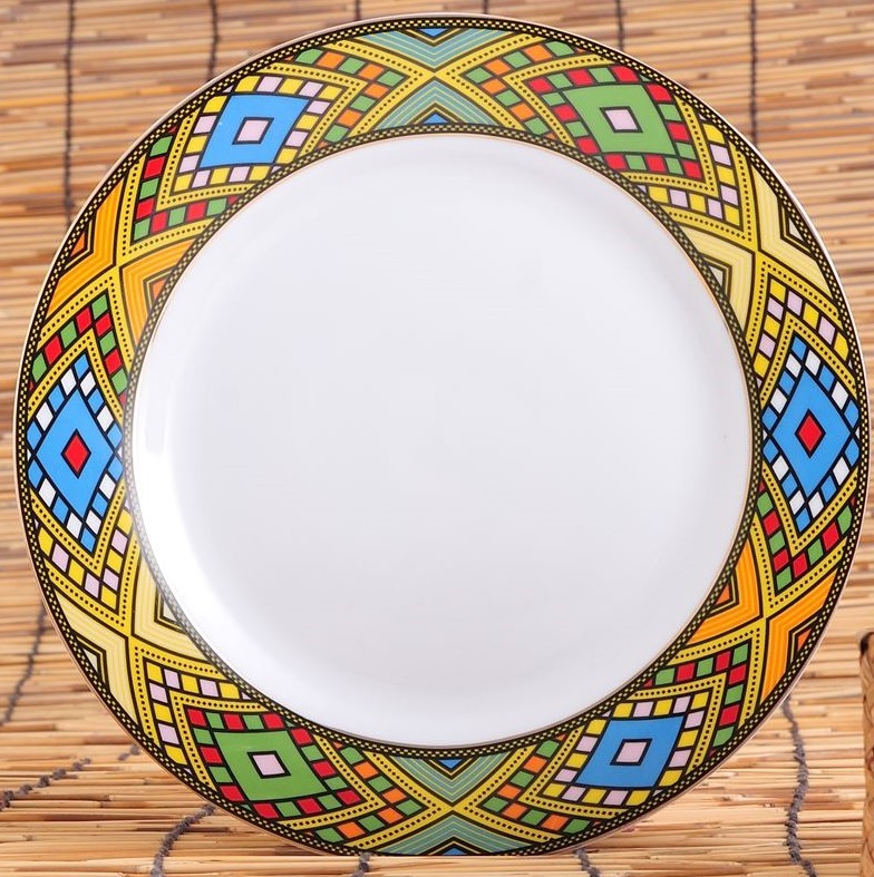 6 ፍሬ ሴራሚክ የእራት ሳህን (በትልቅ ጥለት) 