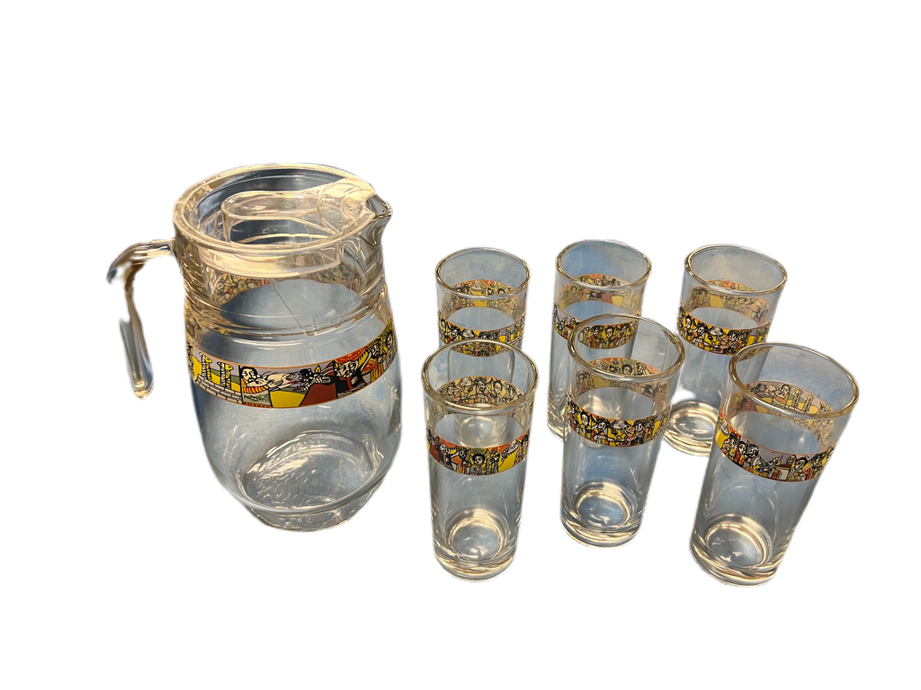 6 Glasses And Pitcher (Saba)