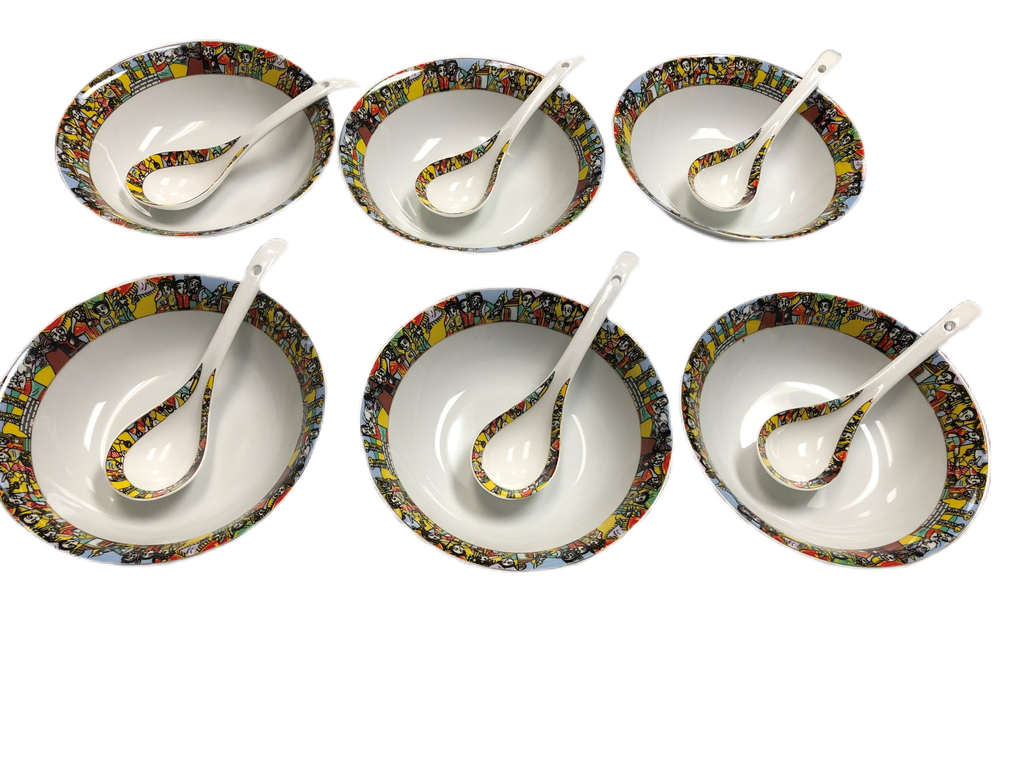 6 ፍሬ የወጥ ማቅረብያ+ 6 ጭልፋ (በሳባ) 