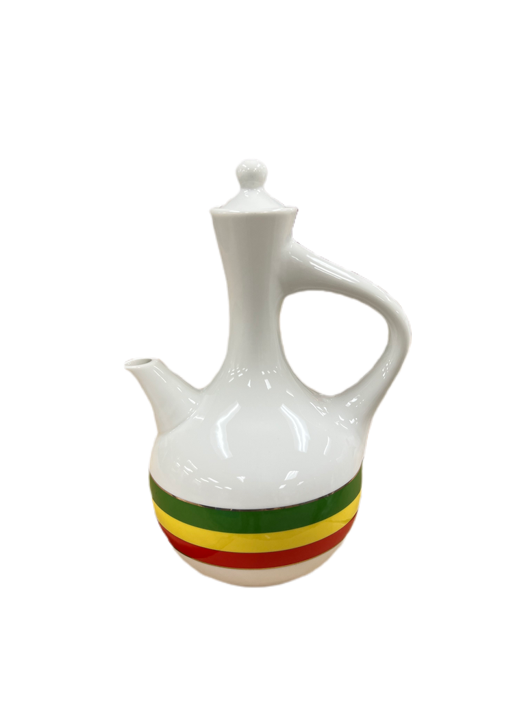 Ceramic Jebena (Ethiopian Flag)