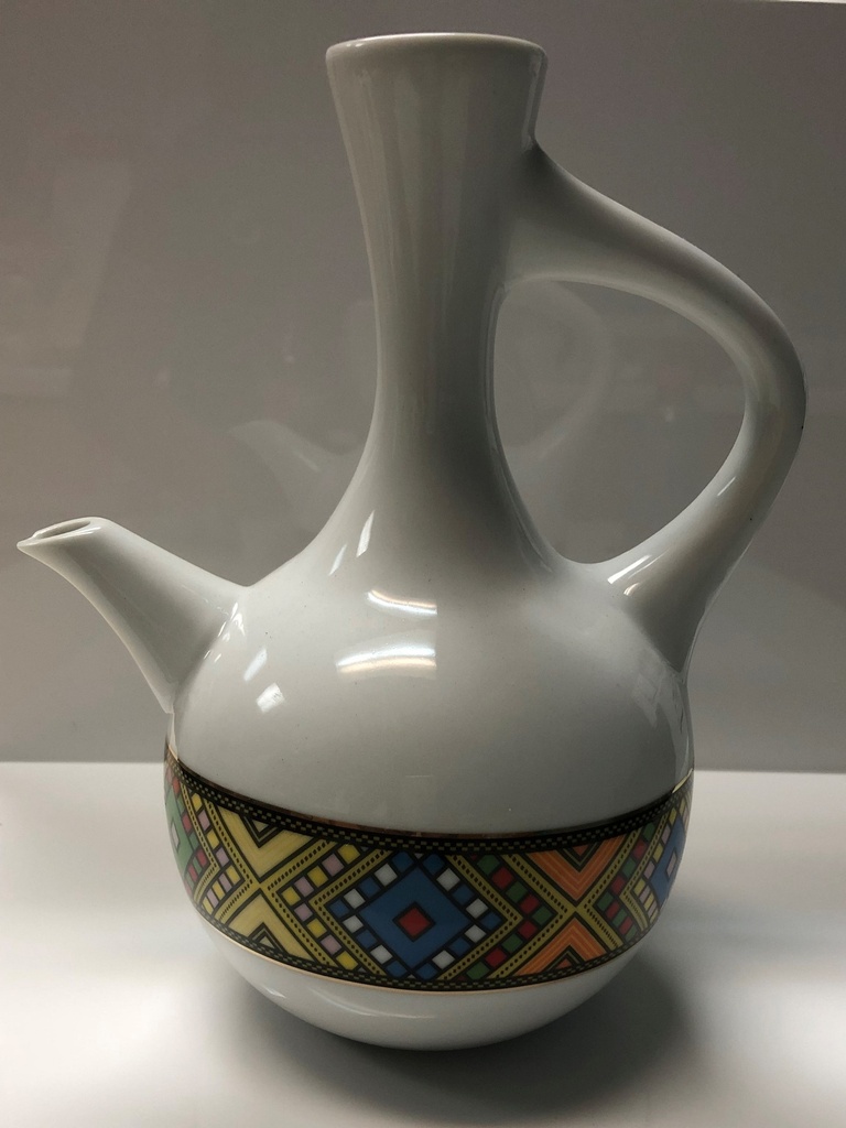 Ceramic Jebena (White, Large Telet)