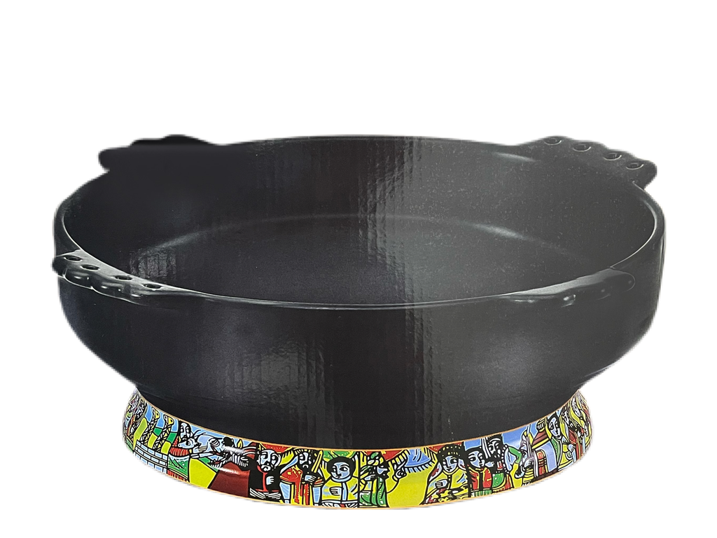 Ceramic Kitfo Plate Extra Large 14" (Saba)