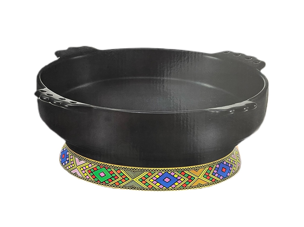 ሴራሚክ የክትፎ ጣባ በጣም ትልቅ 14" (በትልቅ ጥለት)