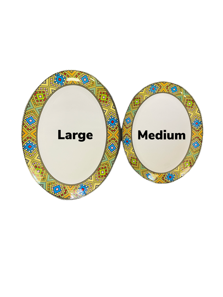 Oval Mica Plate Large 16" (Large Telet)