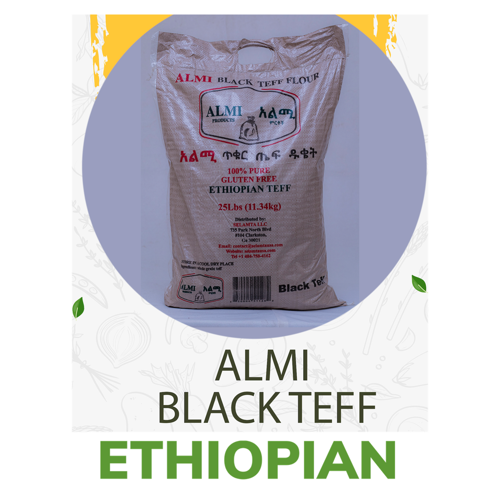 Teff flour black Ethiopian  25 LB