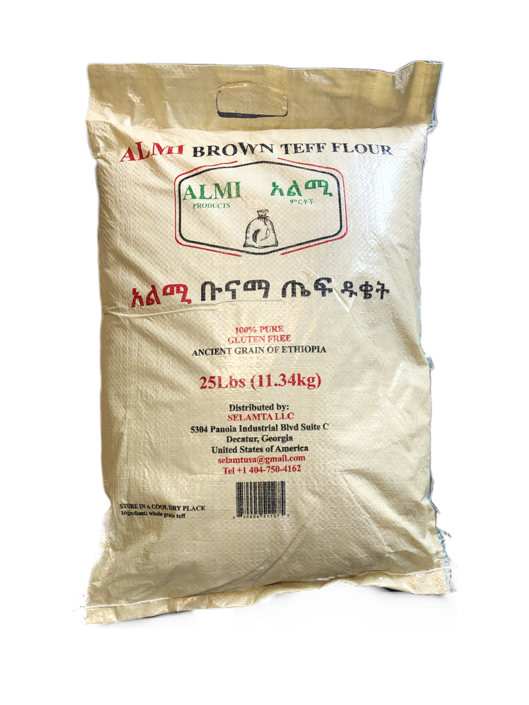 Teff flour South African brown Almi 25 LB