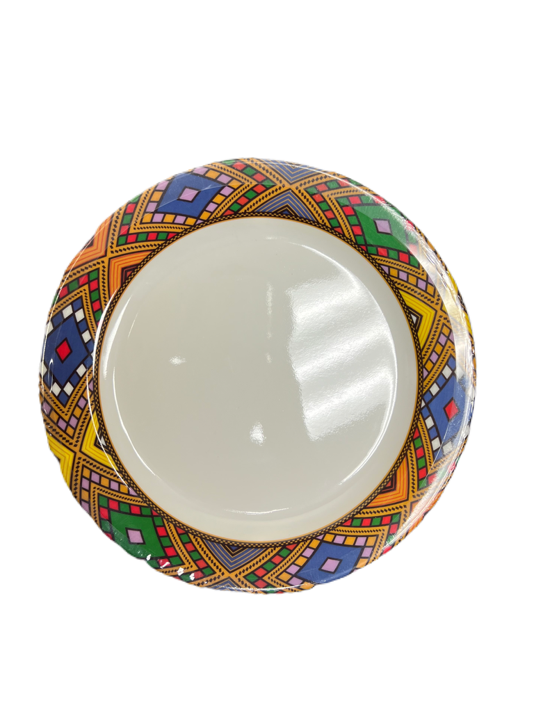 6 ፍሬ ማይካ የእራት ሳህን (በትልቅ ጥለት)