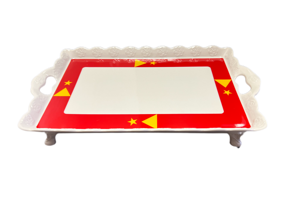 16 " Tray With Foot (Tigray Flag)