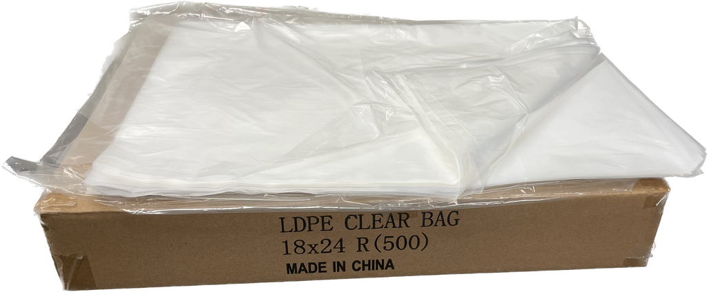 Injera Clear Plastic Bag 18"x24" (500 PCS)