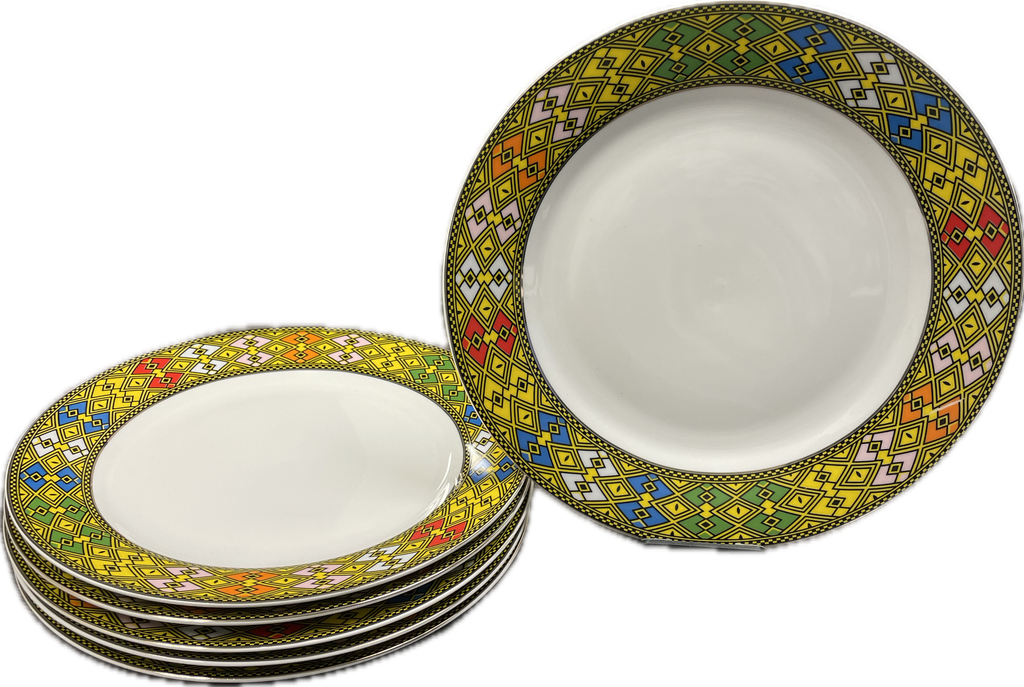 6 PCS Ceramic Dinner Plate (Small Telet)