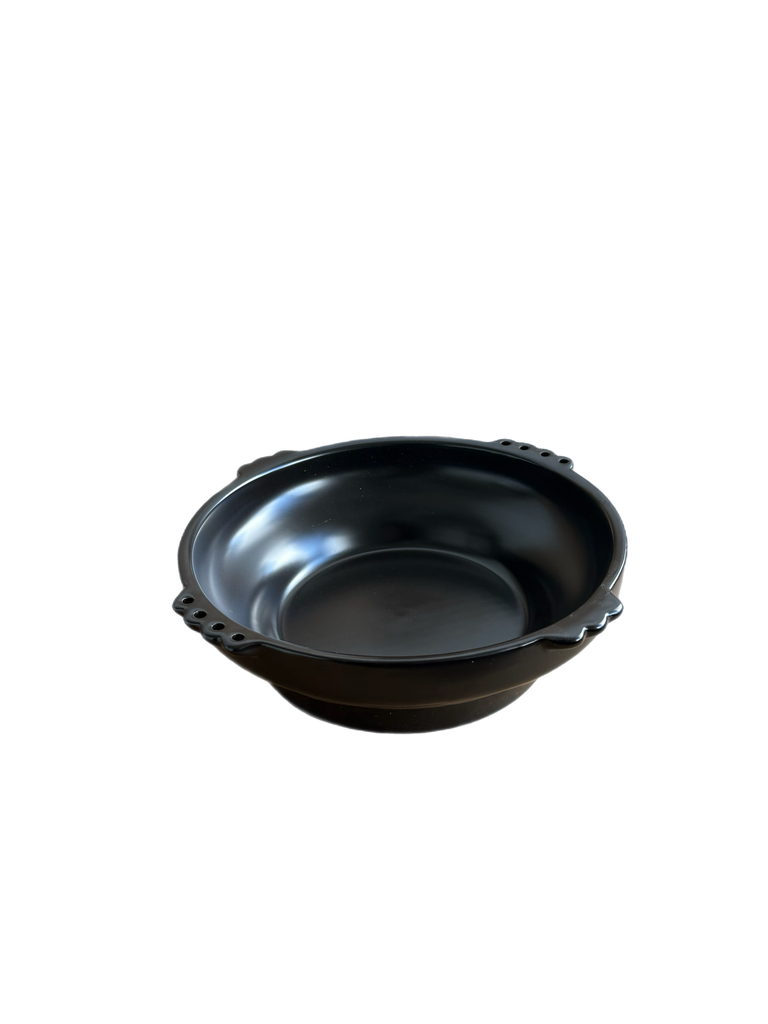 Ceramic Kitfo Plate Big 11" Black  