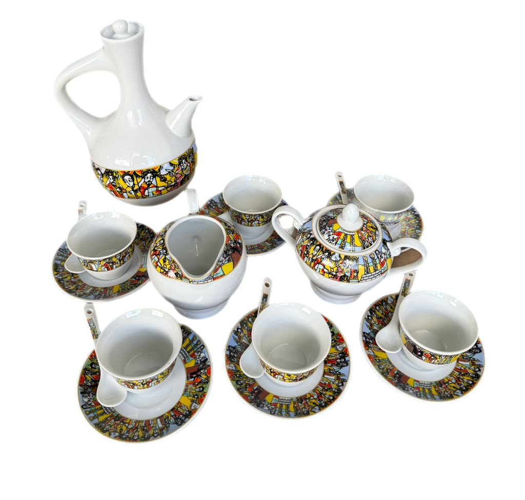 23 ፍሬ የቡና ዕቃዎች (በሳባ)  የቡና ኩባያ ያለ እጀታ