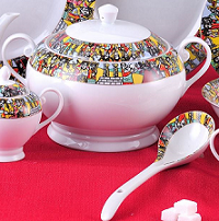 [2597] 1 PC 14" Pot With Spoon (Saba) 