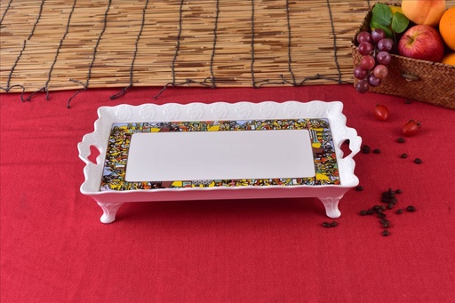 [2351] 16 " Tray With Foot (Saba)