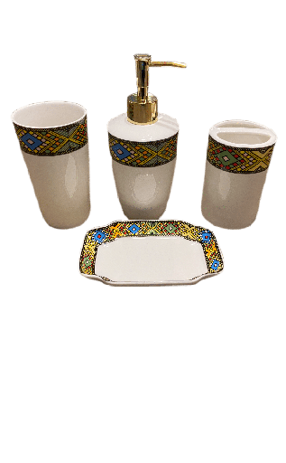 [315] 4 PCS Bathroom Set  (Large Telet)