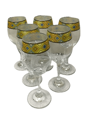[285] 6 Wine Glasses (Large Telet) 