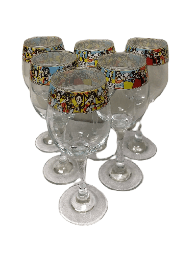 [284] 6 Wine Glasses (Saba) 