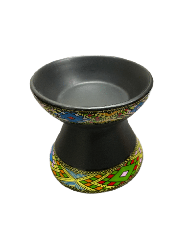 [2986] Black Ceramic Jebena Holder (Telet)