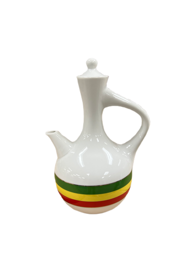 [2054] ሴራሚክ ጀበና (በኢትዮጵያ ባንዲራ)
