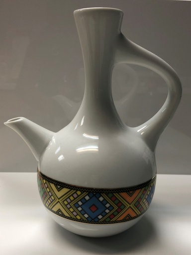 [2047] Ceramic Jebena (White, Large Telet)