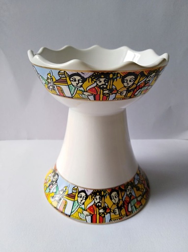 [3099] Ceramic Etan Machesha Small 5" (Saba, White)
