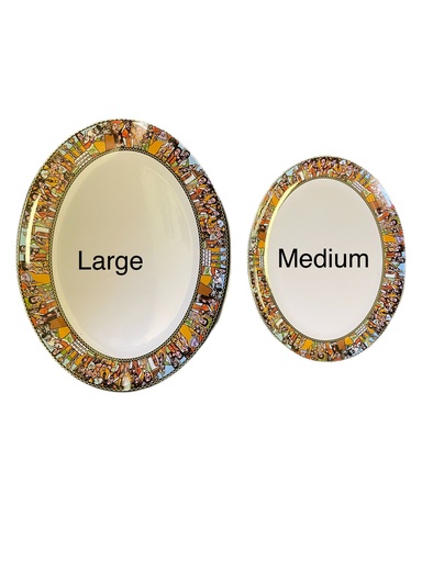 [3341] Oval Mica Plate Medium 14" (Saba)