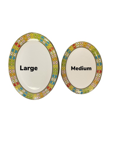 [335C] Oval Mica Plate Medium (Small Telet)