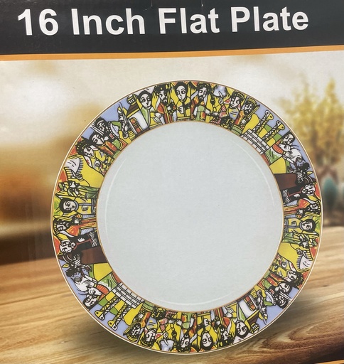 [230] Round Ceramic Plate 16 inches Saba