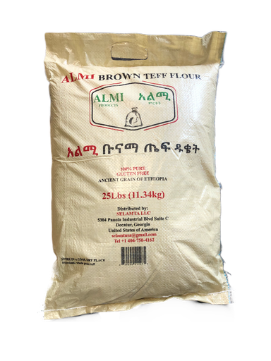 [24] Teff flour South African brown Almi 25 LB