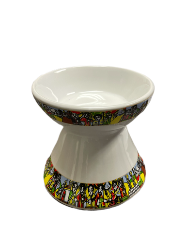 [299] White ceramic Jebena holder Saba