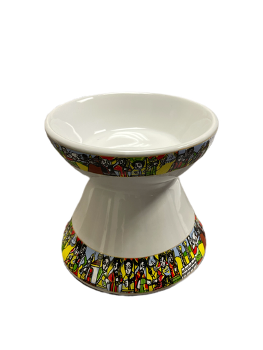 [2993] White Ceramic Jebena Holder (Saba)