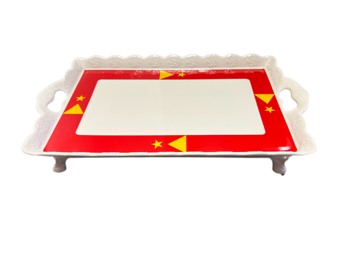 [2375] 16 " Tray With Foot (Tigray Flag)