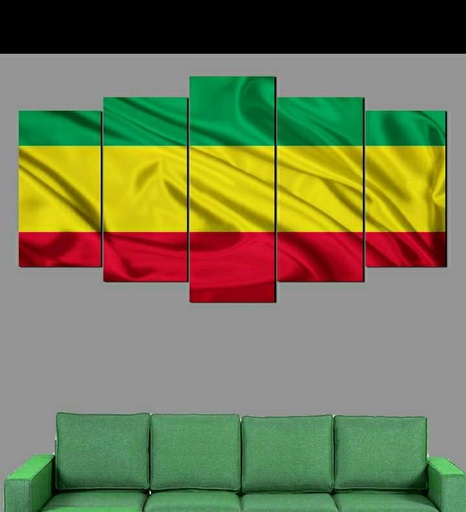 [857] Canvas Art Ethiopian Flag