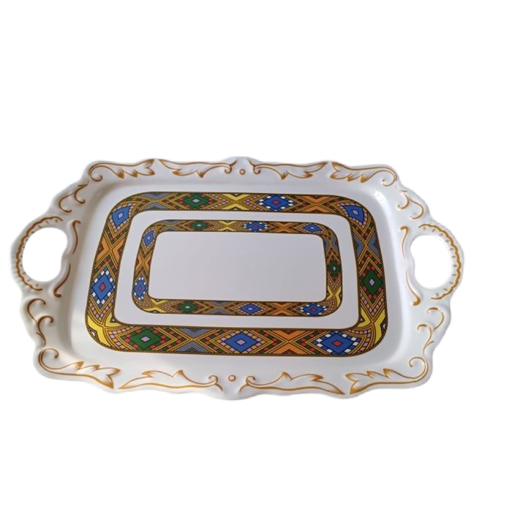 [875] Serving tray embossed (Telet Large)