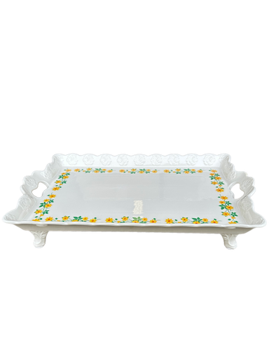 [7288] 16 " Tray With Foot (Adey Abeba)