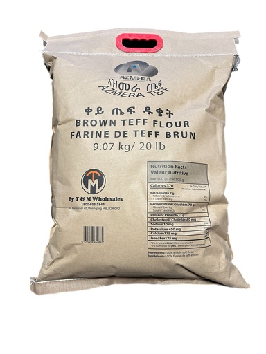 [865] Azmera teff flour black Ethiopian 20 LB